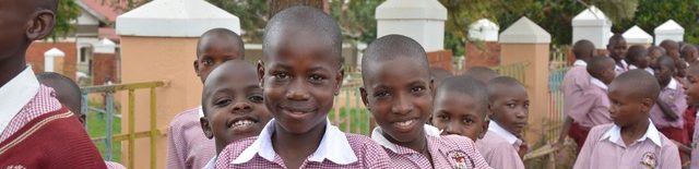 Students at St. Joan of Arc School in Mawuuki, Uganda